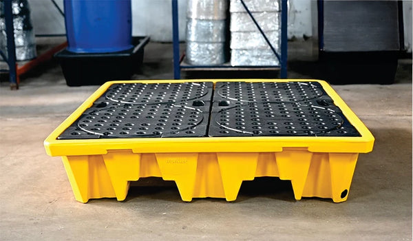 4 Drum Spill Pallet - 225L DIBT Approved Polymer