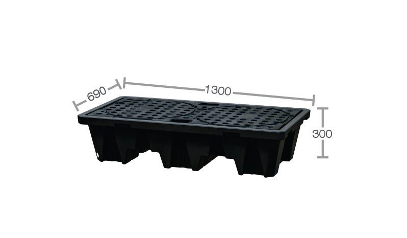 2 Drum Spill Pallet - 125L