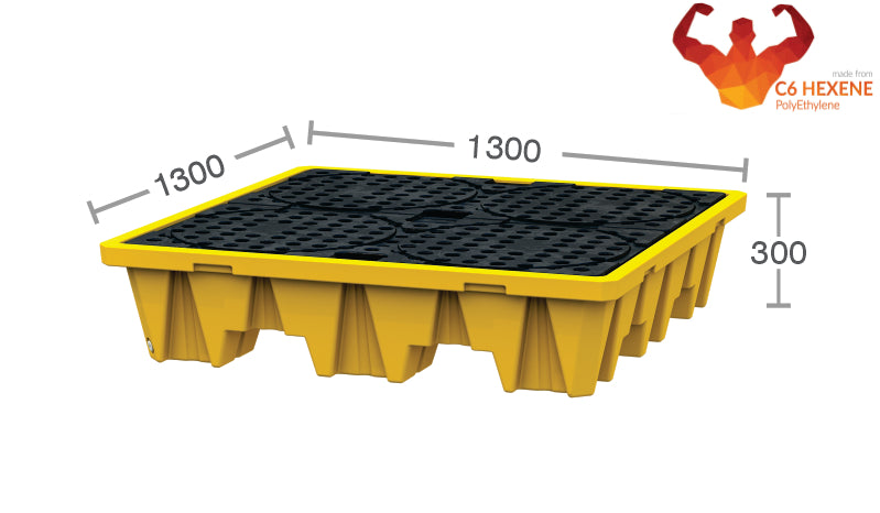 4 Drum Spill Pallet - 225L  HEAVY