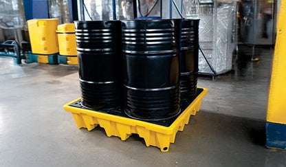 4 Drum Spill Pallet - 225L   DIBT Approved Polymer