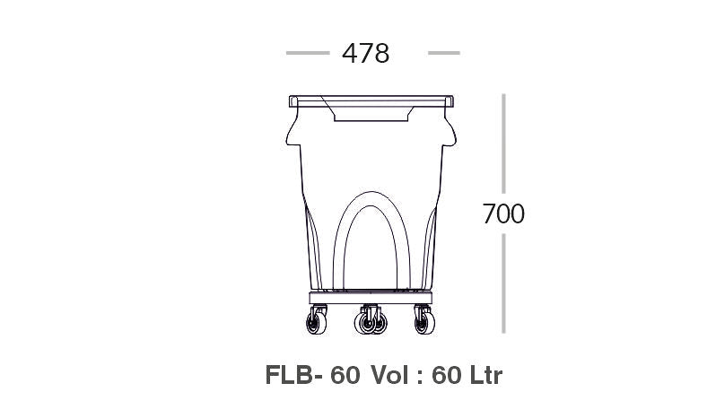 Food Storage 60L with Dolly