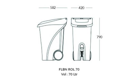 70 Liter Foot Operated Pedal Bin