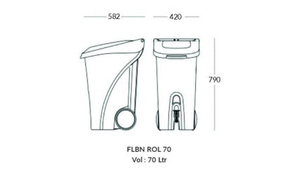 70 Liter Foot Operated Pedal Bin