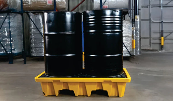 2 Drum Spill Pallet - 125L DIBT Approved Polymer