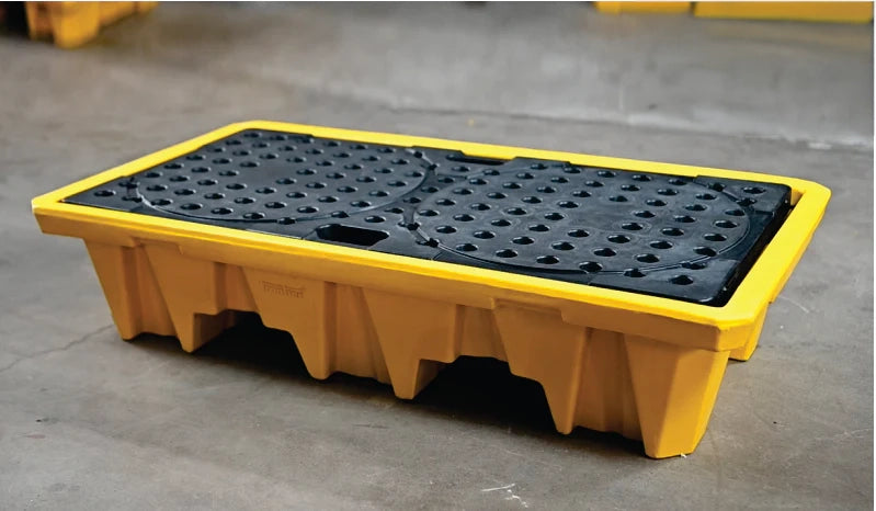 2 Drum Spill Pallet - 125L DIBT Approved Polymer