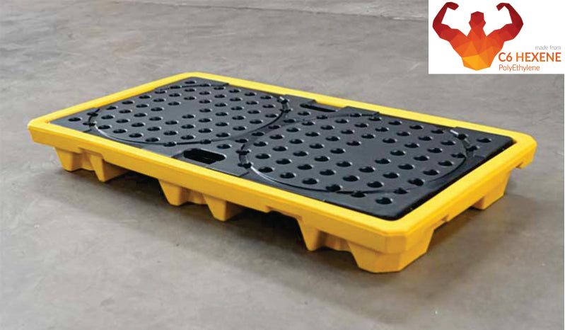 2 Drum Spill Pallet – 50L  Heavy