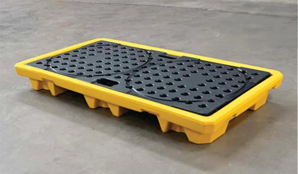 2 Drum Spill Pallet – 50L DIBT Approved Polymer