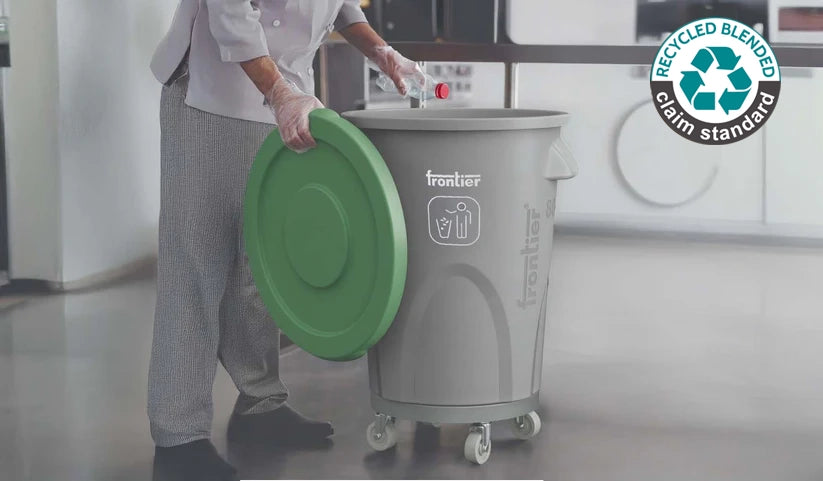 Round Bin 60L  Flat Lid with Dolly