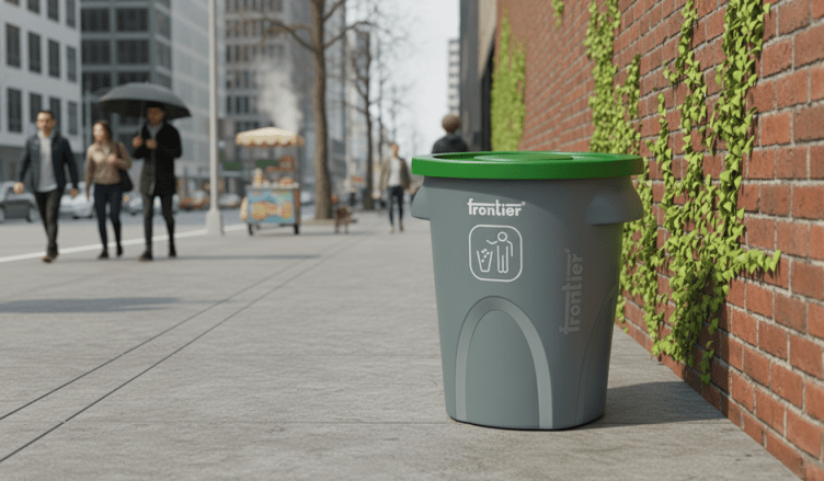 Round Bin 60L Flat Lid