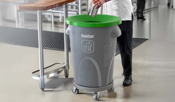Round Bin 80 Sloping Lid with Dolly