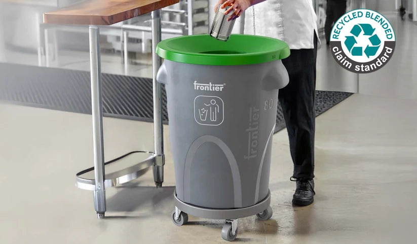 Round Bin 80 Sloping Lid with Dolly